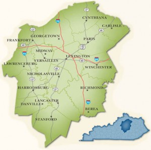 Kentucky Bluegrass Region Map