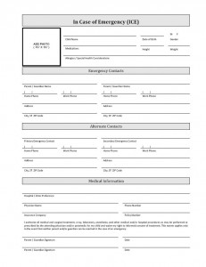 in case of emergency forms