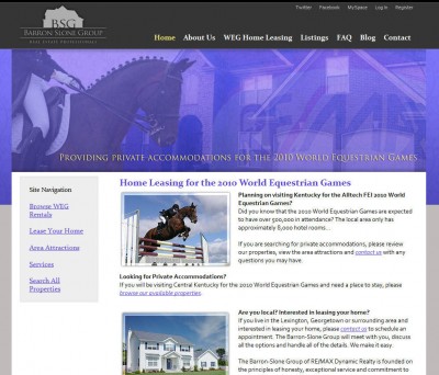 2010 Alltech FEI Equestrian Games - Home Leasing Website