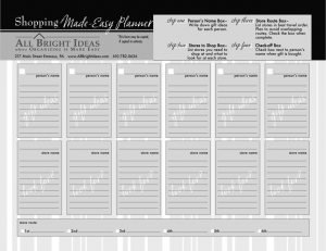 Gift Shopping Planner Gift Shopping Planner
