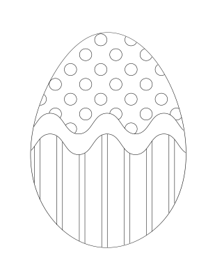 easter eggs colouring template. Easter Egg Coloring Page